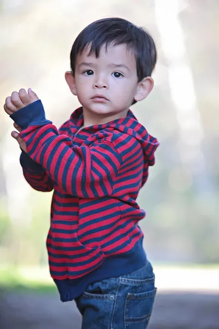 toddler apron - natural stripe