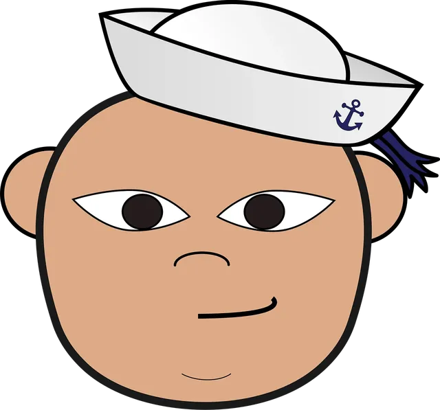 sailor hat - stripe